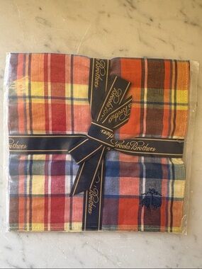 Men’s Brooks Brothers Multicolor Plaid Cotton pocket square